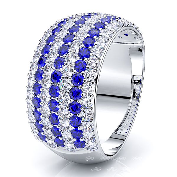 White Diamond and Blue Sapphire