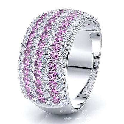 White Diamond and Pink Sapphire