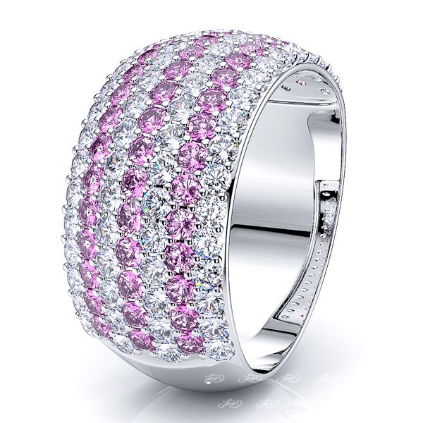 White Diamond and Pink Sapphire