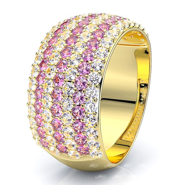 Yellow Diamond and Pink Sapphire
