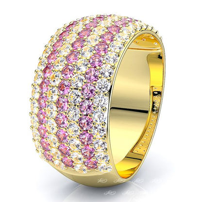 Yellow Diamond and Pink Sapphire