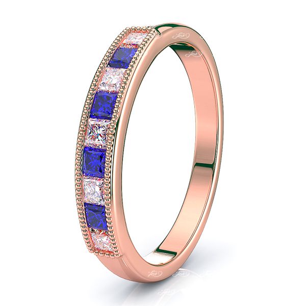 Rose Diamond and Blue Sapphire