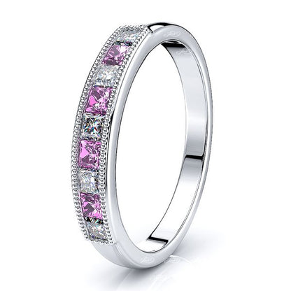 White Diamond and Pink Sapphire