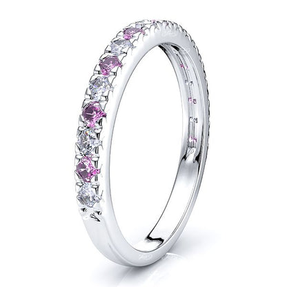 White Diamond and Pink Sapphire
