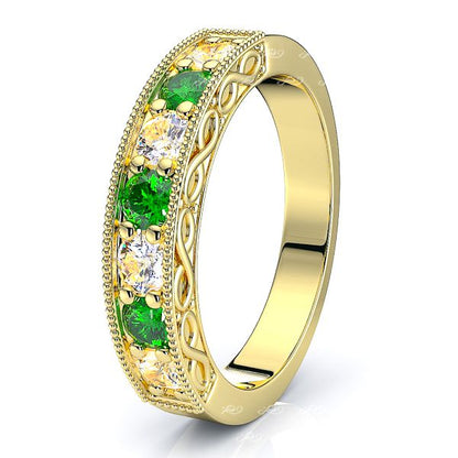 Yellow Diamond and Emerald