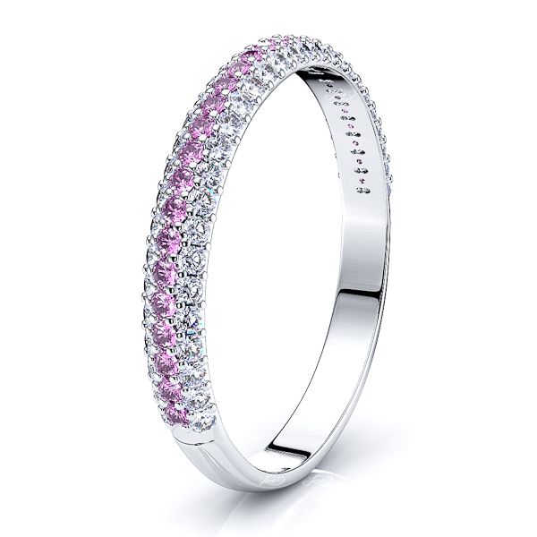 White Diamond and Pink Sapphire