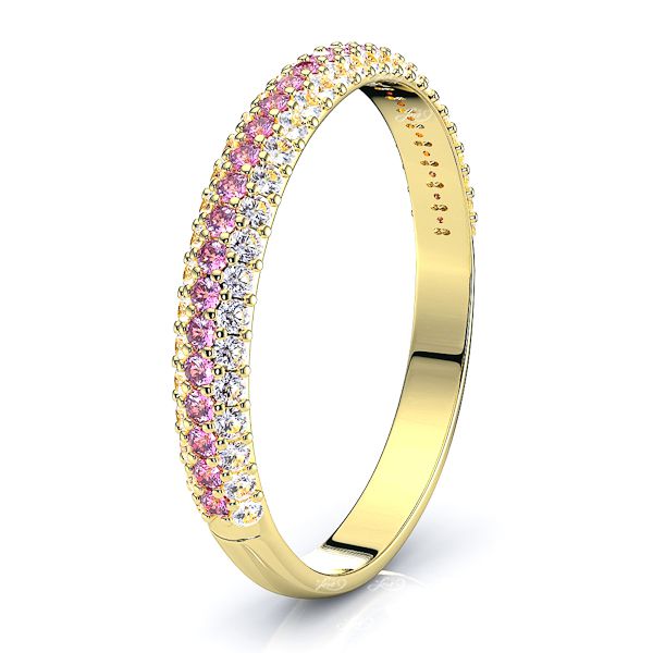 Yellow Diamond and Pink Sapphire