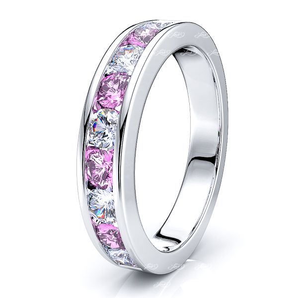 White Diamond and Pink Sapphire