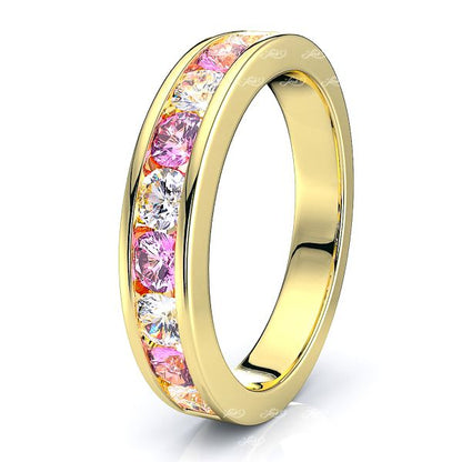 Yellow Diamond and Pink Sapphire