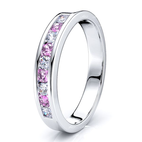 White Diamond and Pink Sapphire