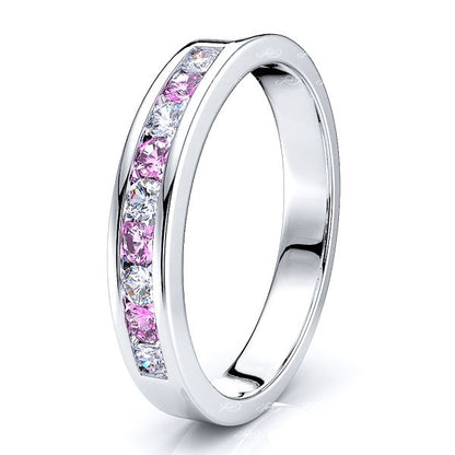 White Diamond and Pink Sapphire