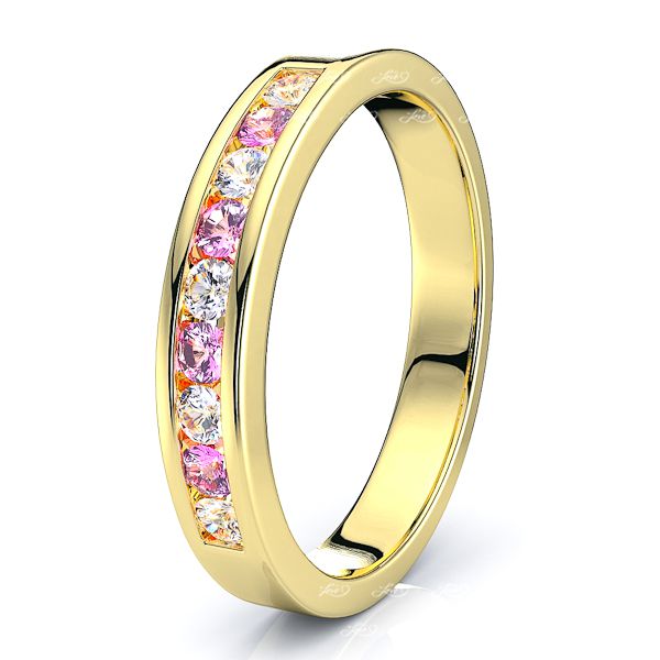 Yellow Diamond and Pink Sapphire