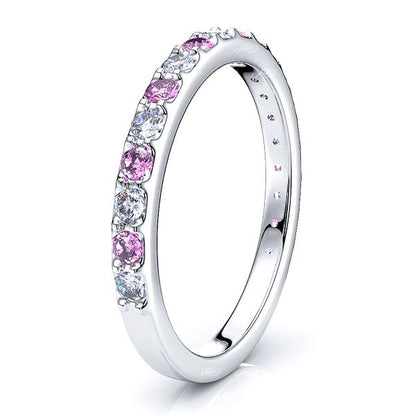 White Diamond and Pink Sapphire