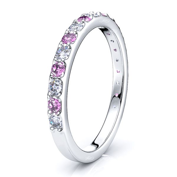 White Diamond and Pink Sapphire