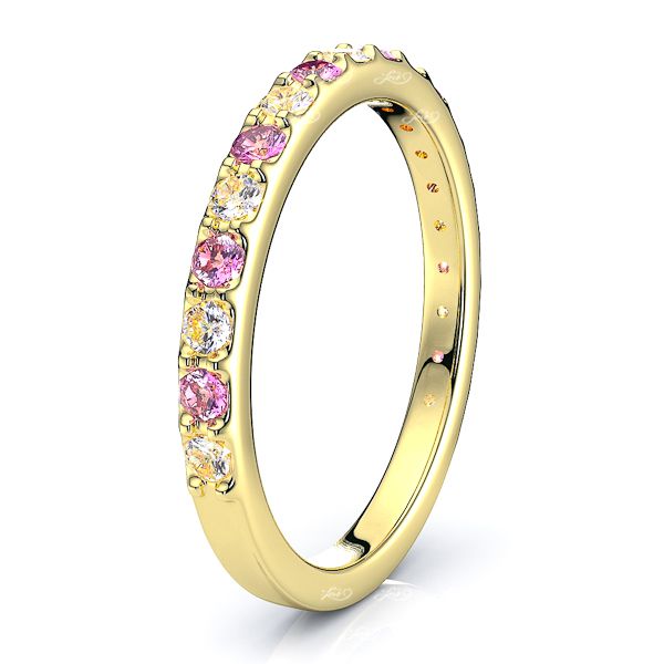 Yellow Diamond and Pink Sapphire