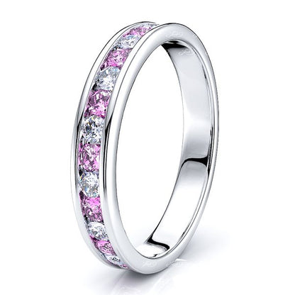 White Diamond and Pink Sapphire