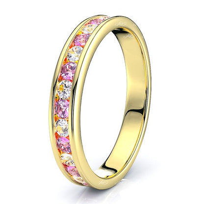 Yellow Diamond and Pink Sapphire