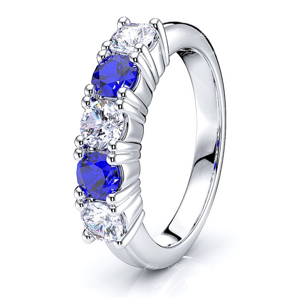 White Diamond and Blue Sapphire