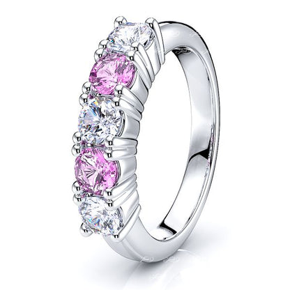 White Diamond and Pink Sapphire