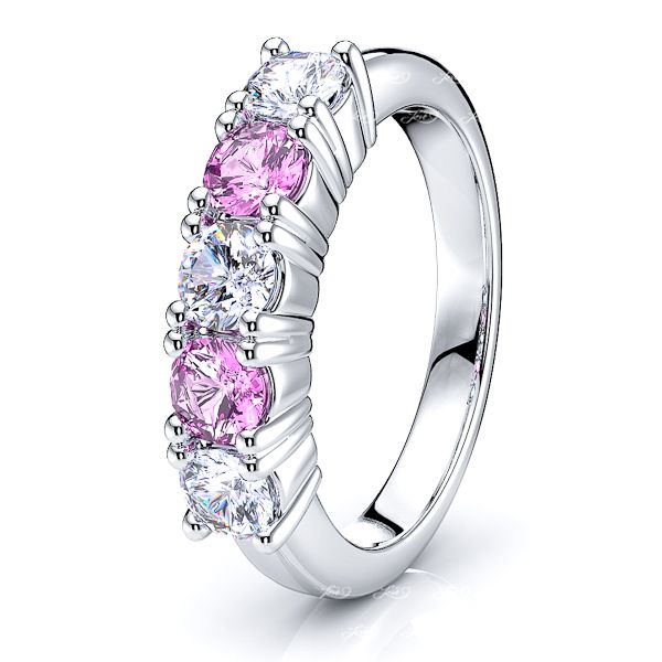 White Diamond and Pink Sapphire