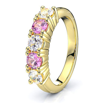 Yellow Diamond and Pink Sapphire