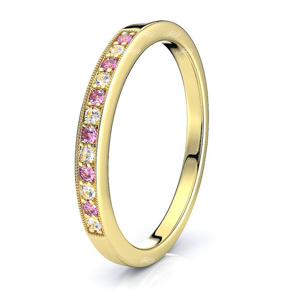 Yellow Diamond and Pink Sapphire