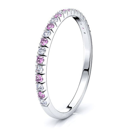 White Diamond and Pink Sapphire