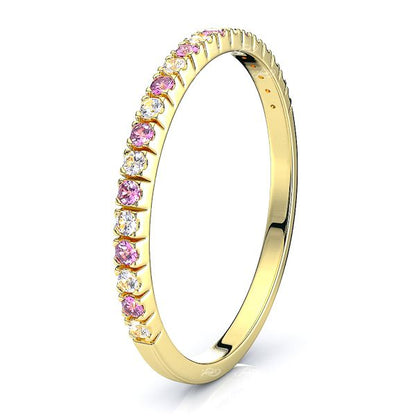 Yellow Diamond and Pink Sapphire