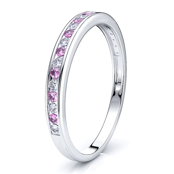 White Diamond and Pink Sapphire