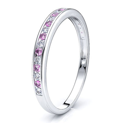 White Diamond and Pink Sapphire