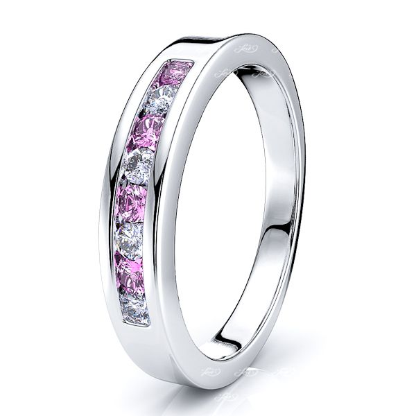 White Diamond and Pink Sapphire