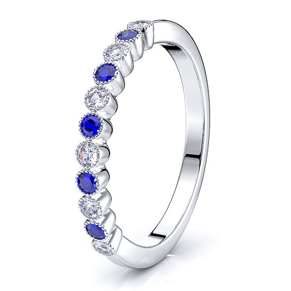 White Diamond and Blue Sapphire