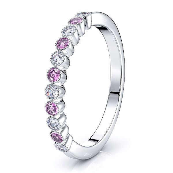 White Diamond and Pink Sapphire