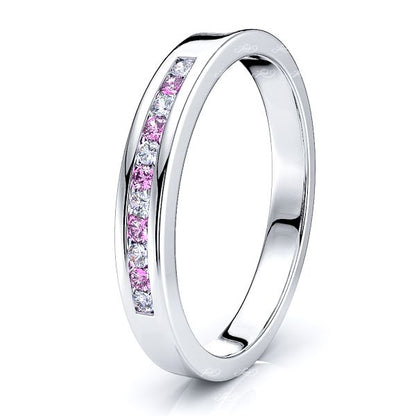 White Diamond and Pink Sapphire