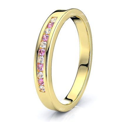 Yellow Diamond and Pink Sapphire