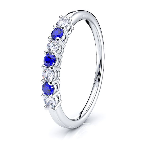White Diamond and Blue Sapphire