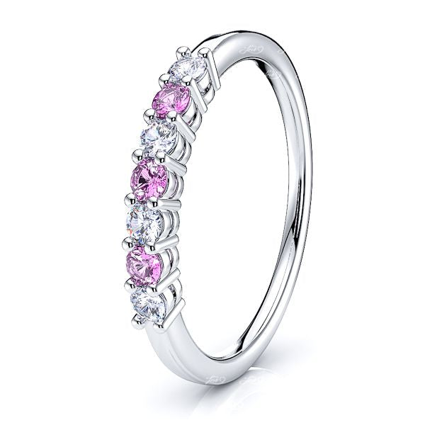 White Diamond and Pink Sapphire