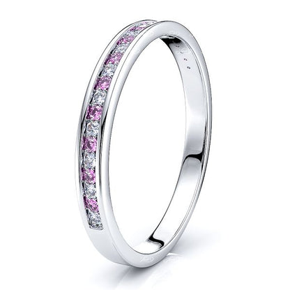 White Diamond and Pink Sapphire