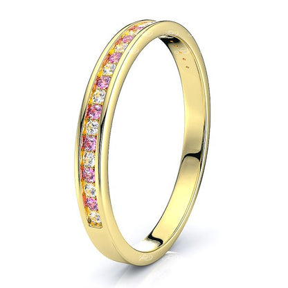 Yellow Diamond and Pink Sapphire