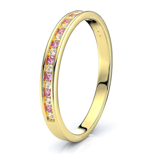 Yellow Diamond and Pink Sapphire