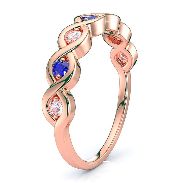 Rose Diamond and Blue Sapphire