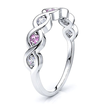 White Diamond and Pink Sapphire