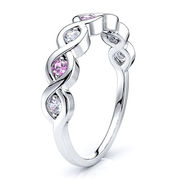 White Diamond and Pink Sapphire
