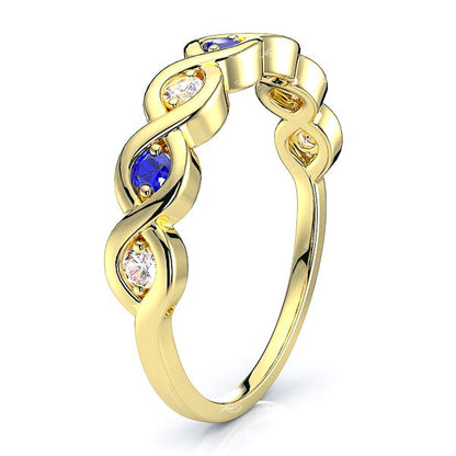 Yellow Diamond and Blue Sapphire