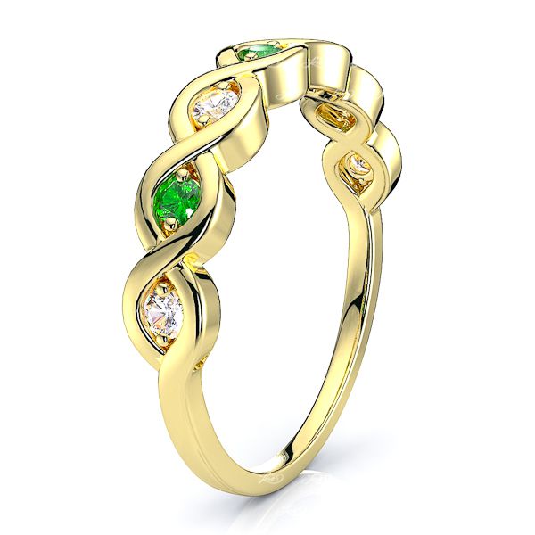Yellow Diamond and Emerald