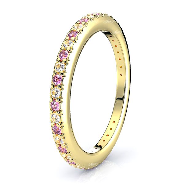 Yellow Diamond and Pink Sapphire