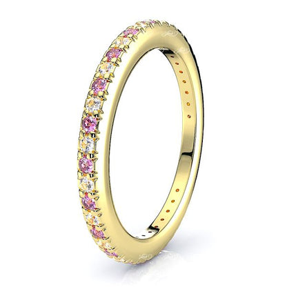 Yellow Diamond and Pink Sapphire