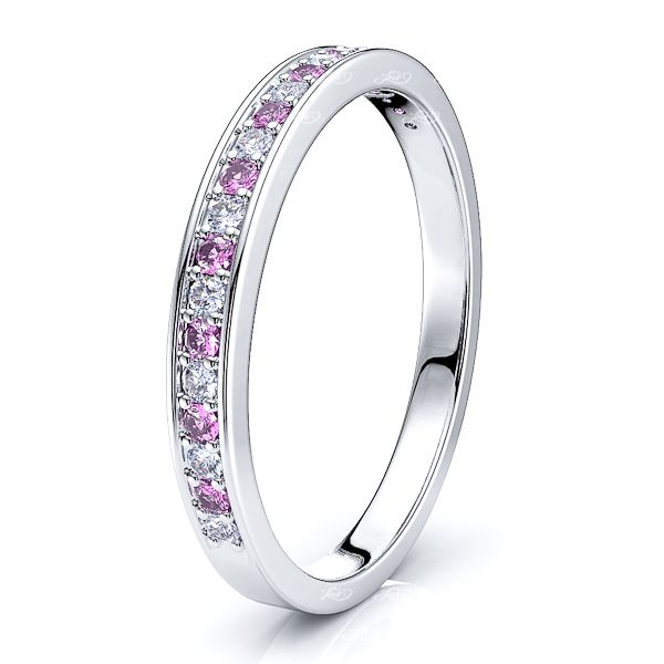 White Diamond and Pink Sapphire