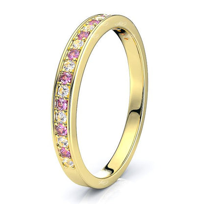 Yellow Diamond and Pink Sapphire