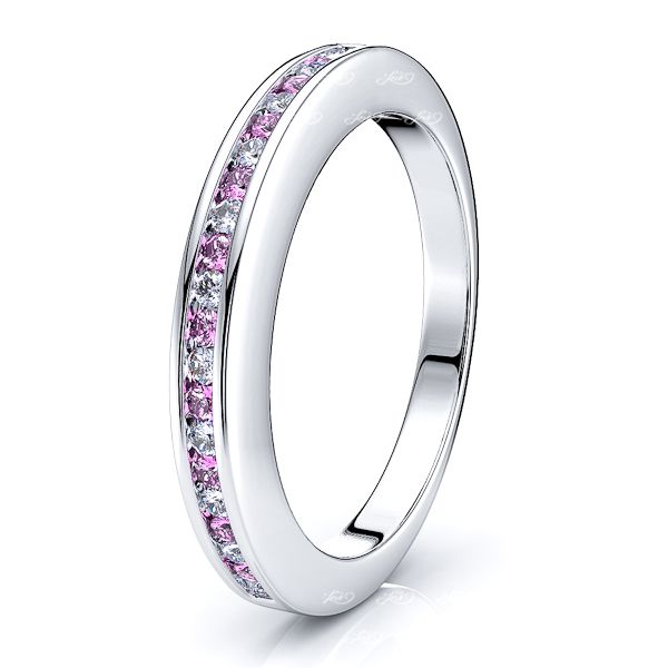 White Diamond and Pink Sapphire
